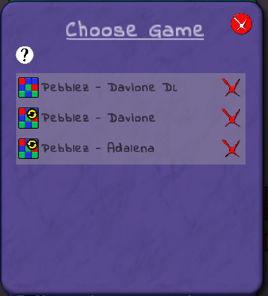 Save Pebblez Game Button